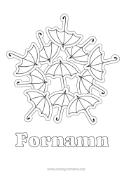 Gratis färgläggning Mandala Paraply