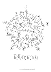 Free colouring Mandala Umbrella