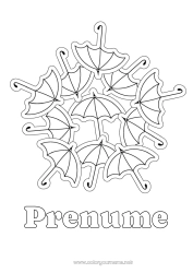 Pagină de colorat gratuită Mandala Umbrelă