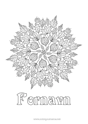 Gratis tegning Mandala Efterår Blade