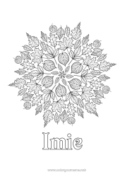 Kolorowanka za darmo Mandala Jesień Liście