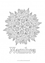 Dibujo libre Mandala Otoño Hojas