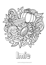 Kolorowanka za darmo Jesień Symbole Doodle Zentangle