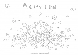 Gratis tekening Pompoen Halloween Herfst Bladeren Groenten Pompoen