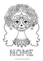 Disegno gratuito Giorno dei Morti Messico Catrina