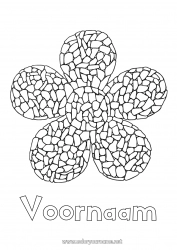 Gratis tekening Bloemen Mozaïeken