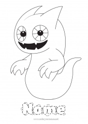 Desenho grátis Fantasma Desenhos para colorir fáceis