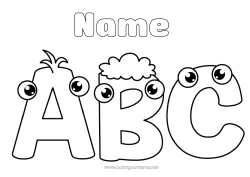 Colouring to customise Alphabet Letter Of The Alphabet
