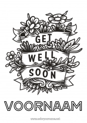 Gratis kleurplaat Bloemen Rustig en zen Ziek