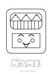 Colouring to customise Art Cute Coloured Pencil Pencil Stationery Supplies