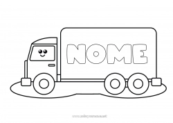 Desenho grátis Caminhão Veículos Desenhos para colorir fáceis Camions et véhicules utilitaires