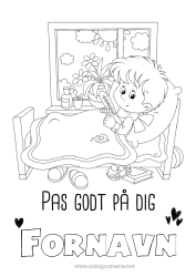 Farvelægningssiden tilpasning Syg Dreng