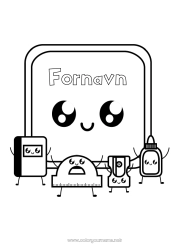 Farvelægningssiden tilpasning Kawaii Skolestart Klasseliste Skoleartikler Ordfører