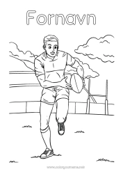 Gratis tegning Sport Rugby Rugbyball Lagidrett