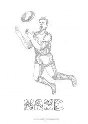 Free drawing Sport Rugby American football ball Zentangle Team sports