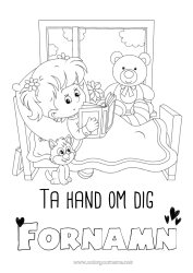 Färgläggningssida att anpassa Sjuk Flicka