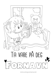 Fargeleggingssiden å tilpasse Syk Jente