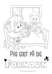 Farvelægningssiden tilpasning Syg Pige