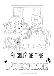 Pagină de colorat personalizată Bolnav Fată