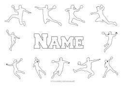 Free coloring Sport Team sports Handball