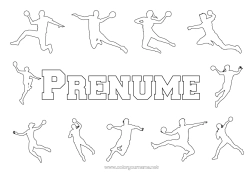 Pagină de colorat personalizată Sport Sporturi de echipă Handbal