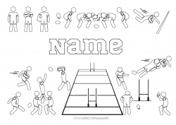 Coloring to customize Sport Rugby Team sports