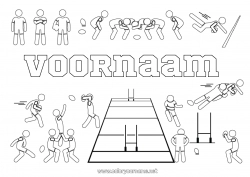 Gratis tekening Sport Rugby Teamsporten