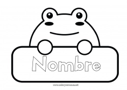 Colorear gratis Rana Animales Animales marinos o acuáticos Etiquetas
