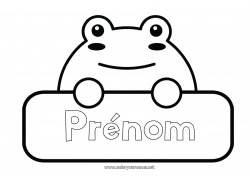 Dessin gratuit Grenouille Animal Animaux marins ou aquatique étiquette