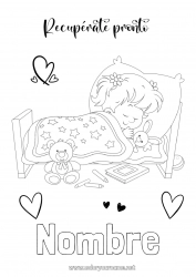 Colorear gratis Enfermo Chica