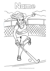 Free colouring Sport Team sports Hockey