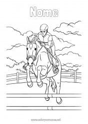 Disegno gratuito Sport Cavallo Animale Animali da fattoria Altri sport Equitazione