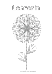 Kostenlose Malvorlage Blumen Mandala Geometrische Formen