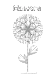 Colorazione gratuita Fiori Mandala Forme geometriche