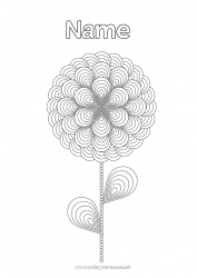 Child coloring page Flowers Mandala Geometric shapes
