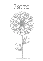 Fargeleggingssiden for barn Blomster Mandala Geometriske former