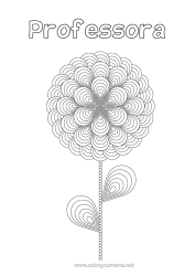 Desenho grátis Flores Mandala Formas geométricas