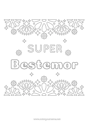 Gratis fargelegging Venn, Venninne Barnevakt Mexicansk broderi