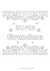 Free coloring Friend Nanny Mexican embroidery