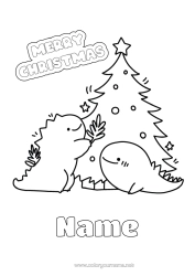 Free colouring Monster Christmas tree Christmas Fir tree 