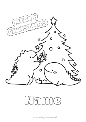 Free drawing Monster Christmas tree Christmas Fir “Merry Christmas” message