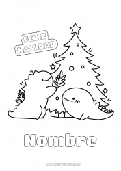 Dibujo libre Monstruo árbol de Navidad Navidad Abeto Mensaje “Feliz Navidad”