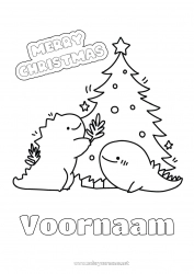 Gratis kleurplaat Monster Kerstboom Kerstmis Kerstboom 