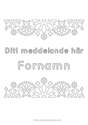 Färgläggningssida att anpassa Tack Mexikansk broderi