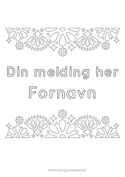 Gratis fargelegging Takk Mexicansk broderi