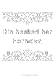 Farvelægningssiden tilpasning Tak Mexicansk broderi