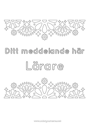 Gratis färgläggning Tack Mexikansk broderi