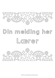 Gratis fargelegging Takk Mexicansk broderi