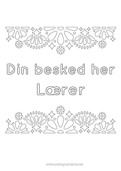 Gratis farvelægning Tak Mexicansk broderi