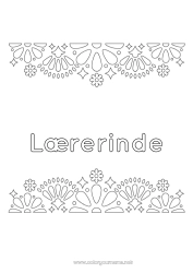 Farvelægningssiden for børn Tak Mexicansk broderi